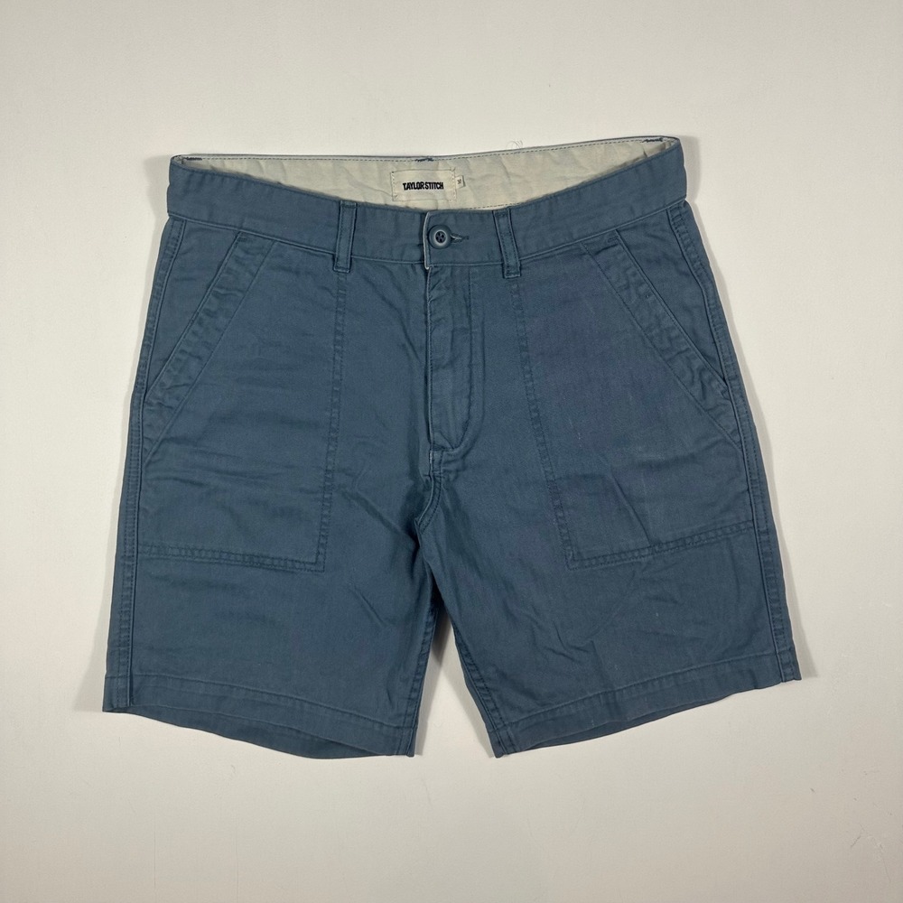 Taylor Stitch Shorts Mens 30 Organic Cotton Utility Pocket Blue